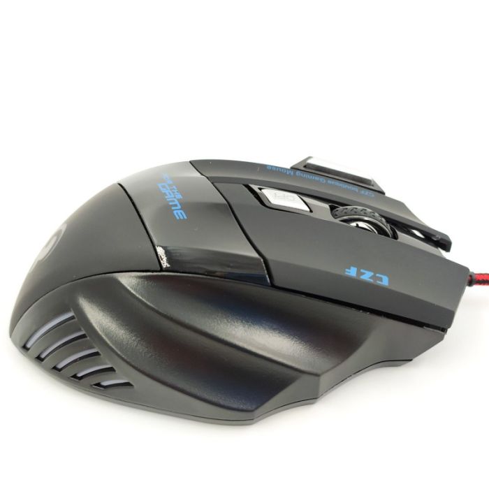 Игровая оптическая мышь с усиленным проводом и LED подсветкой CZF T6