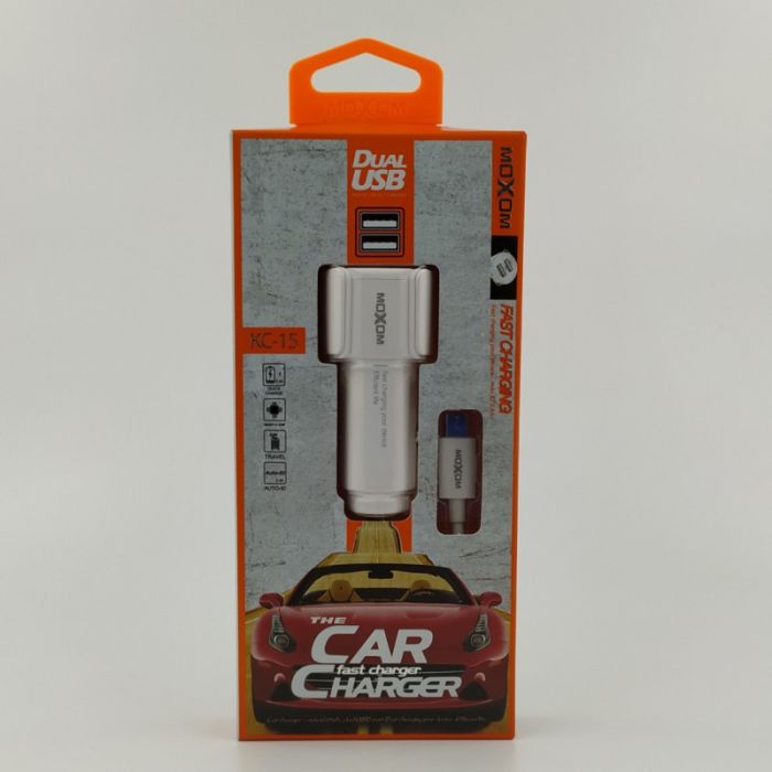 Автомобильное зарядное устройство Micro USB MOXOM KC15
