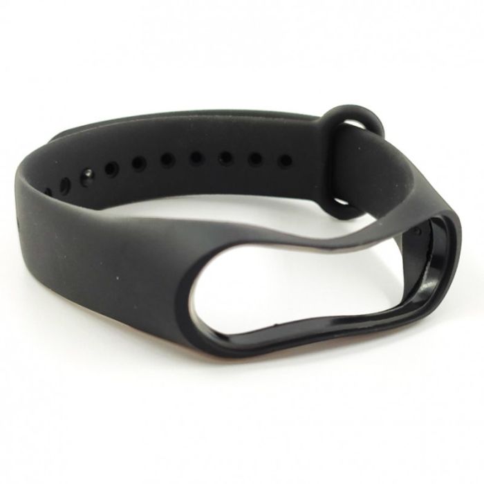 Силиконовый ремешок браслет для Mi Band 3 Black