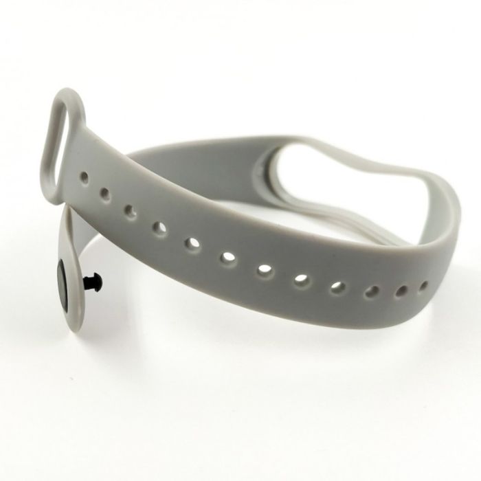 Силиконовый ремешок браслет для Mi Band 3 Gray