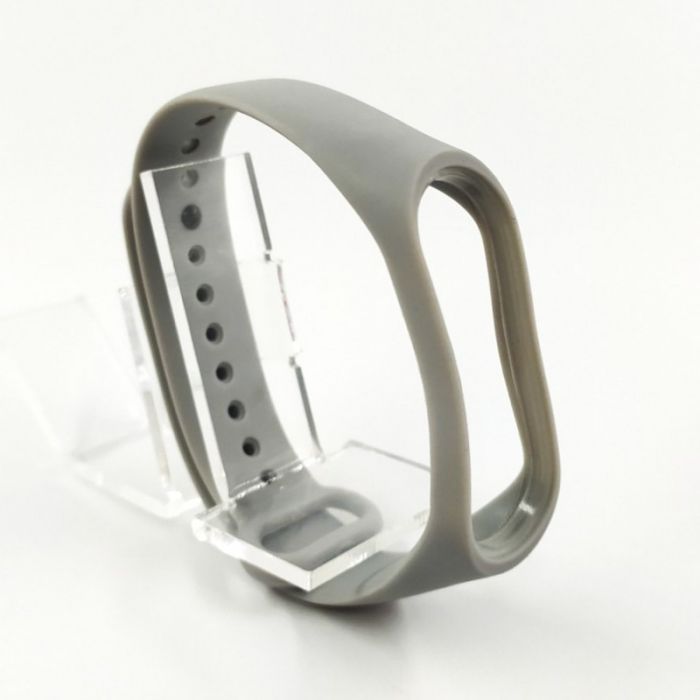 Силиконовый ремешок браслет для Mi Band 3 Gray