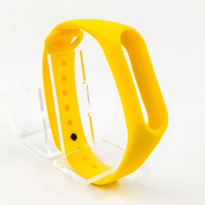 Силиконовый ремешок браслет для Mi Band 2 Yellow