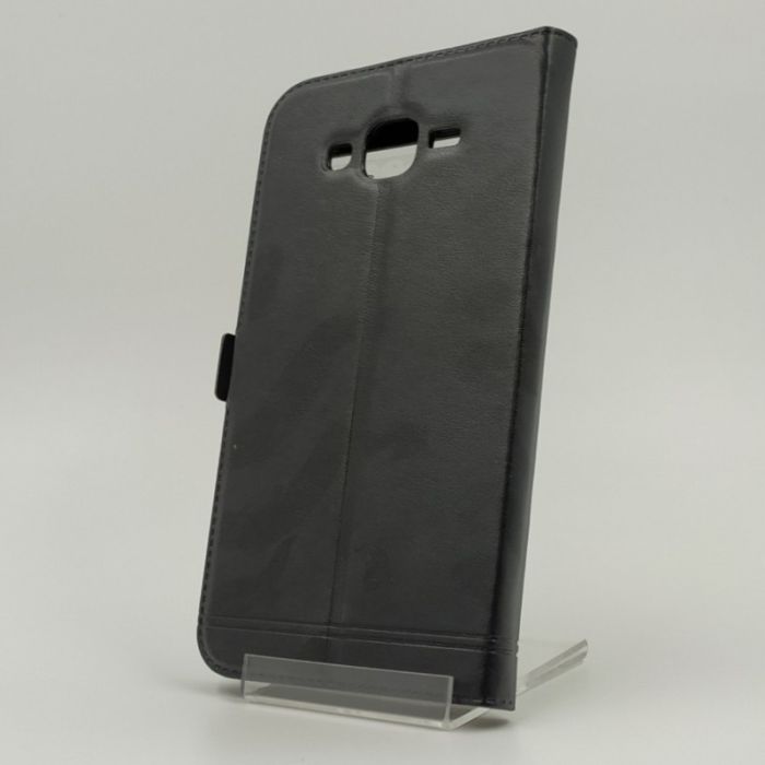 Кожаный противоударный чехол-книжка G-CASE Samsung Galaxy J7 Black