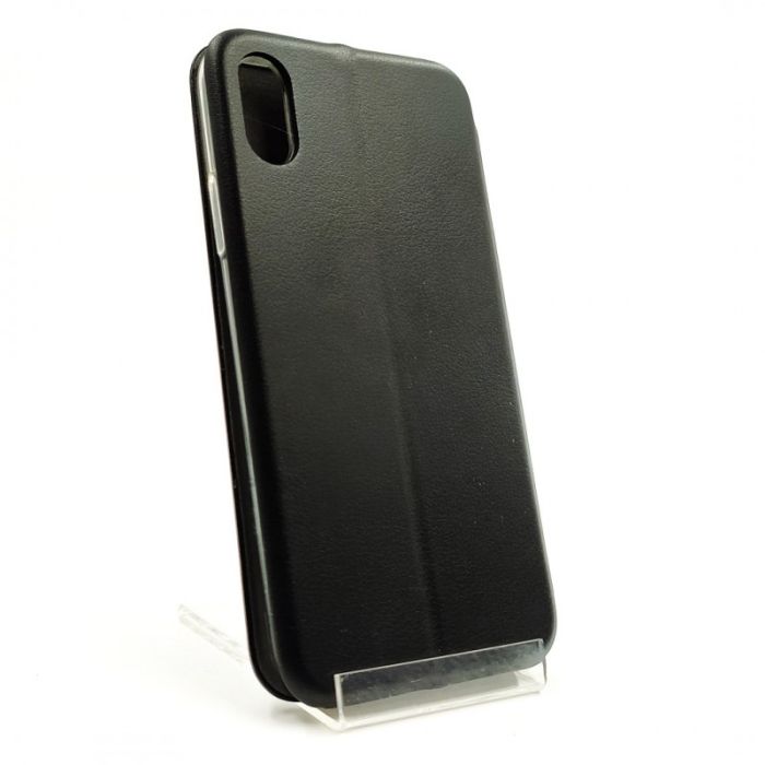 Кожаный противоударный чехол-книжка Hoco iPhone X/Xs Black (Черный)