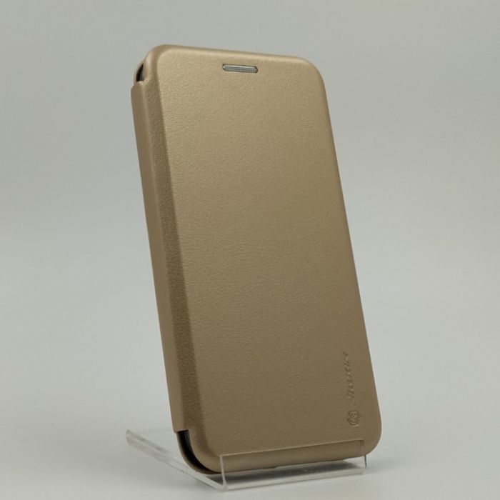 Кожаный противоударный чехол-книжка Nillkin Samsung Galaxy J3 2016 J310/J320 Gold (Золотой)