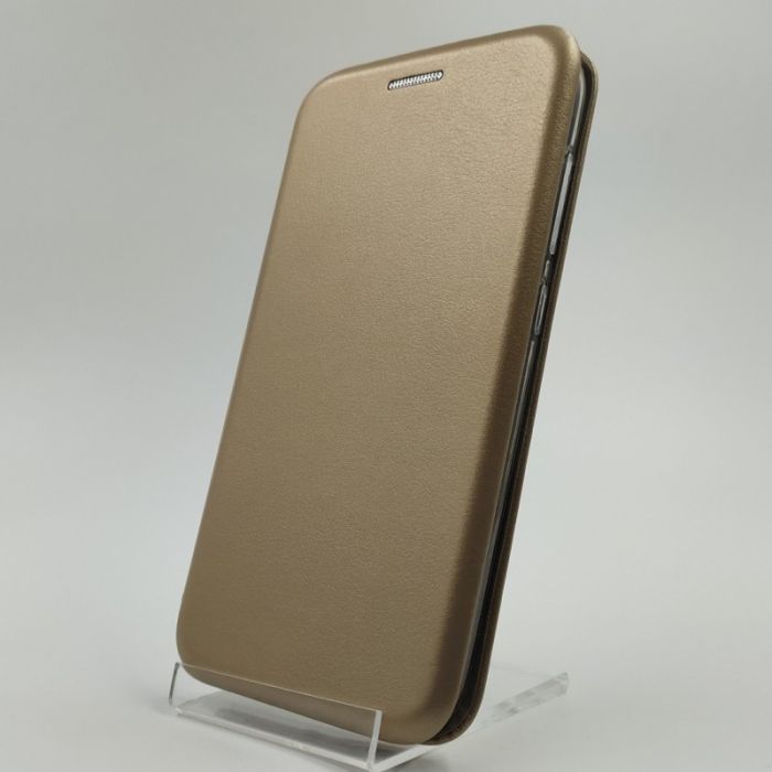 Кожаный противоударный чехол-книжка Wing Xiaomi Redmi 4X Gold (Золотой)