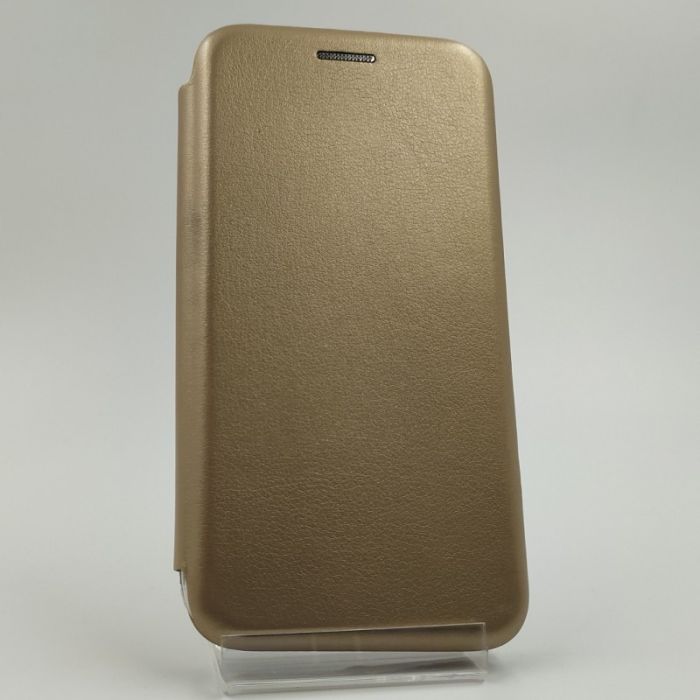 Кожаный противоударный чехол-книжка Wing Xiaomi Redmi 4X Gold (Золотой)