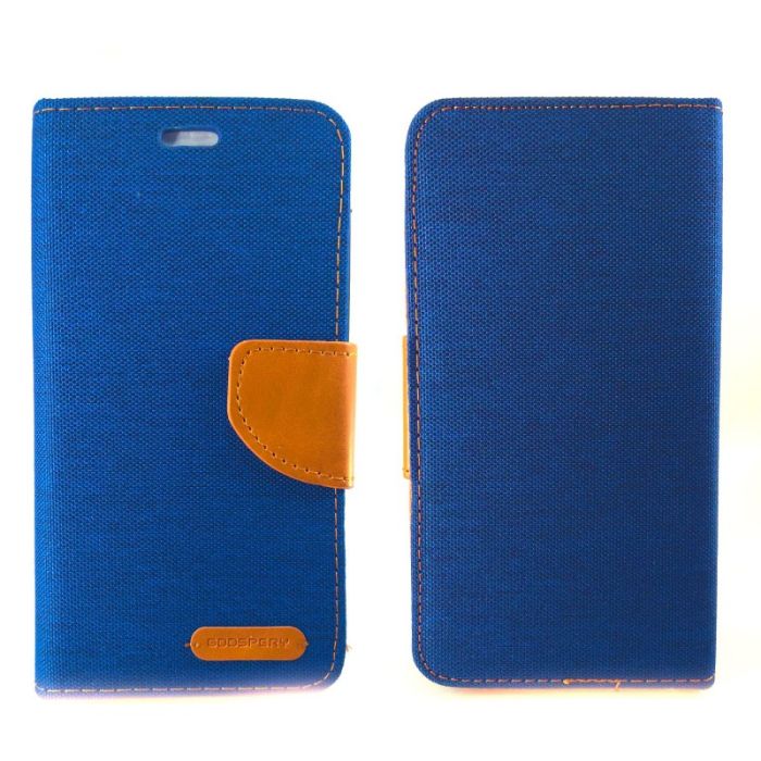 Универсальный чехол-книжка Goospery 4.5-5.0" Jeans (Синий)