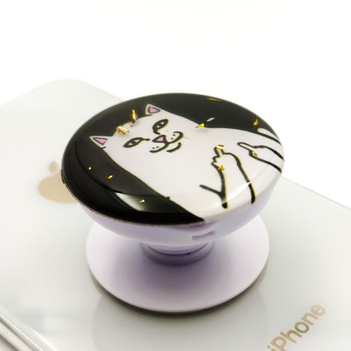 Держатель для телефона PopSocket Brave Cat glitter