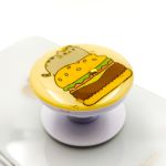Держатель для телефона PopSocket Burger Cat glitter