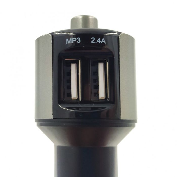 Автомобильный FM модулятор + зарядное устройство 2 USB 2.4А + Bluetooth Hoco E19