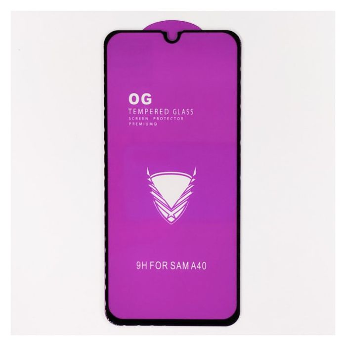Full Glue Glass Samsung A40/A01 Black