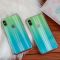 Gradient Glass Case Iphone X aquamarine