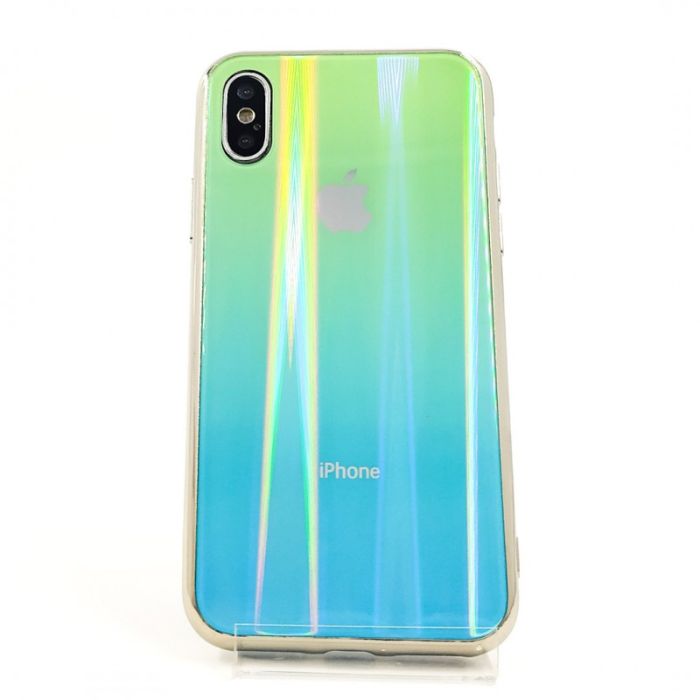 Gradient Glass Case Iphone X aquamarine