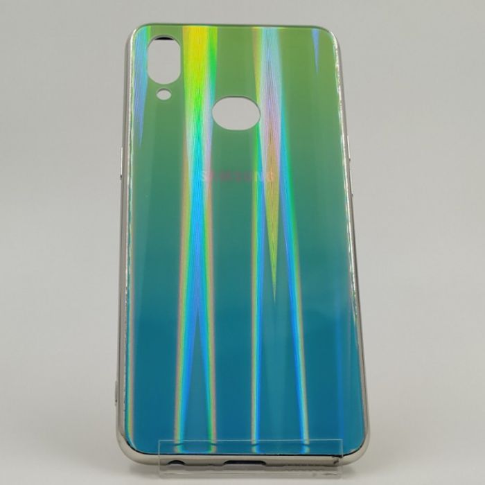 Стеклянный чехол Gradient case Samsung A10S aquamarine