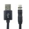 Кабель Magnetic 360 USB - MicroUSB усиленный Black (Черный)