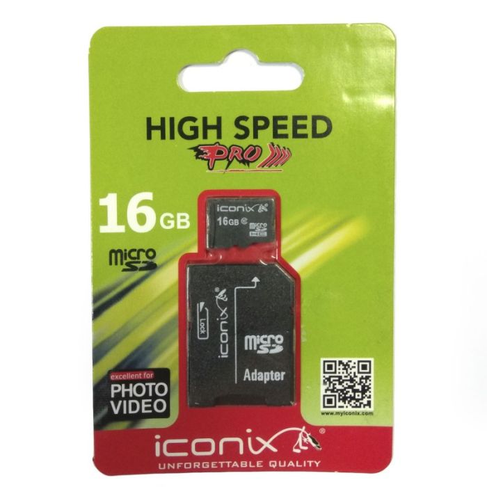 Карта памяти IcoNiX micro SD 16 Gb 10 Class