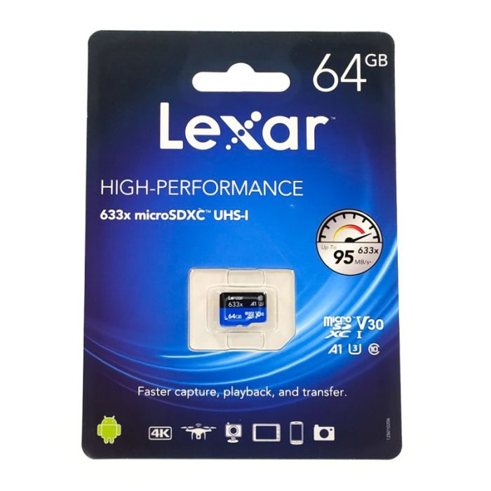 Карта памяти microSD Lexar 64 Gb 10 Class