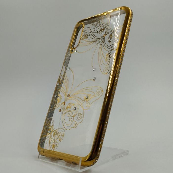 Силиконовый чехол Kings Bar со стразами Huawei P smart Pro Butterfly
