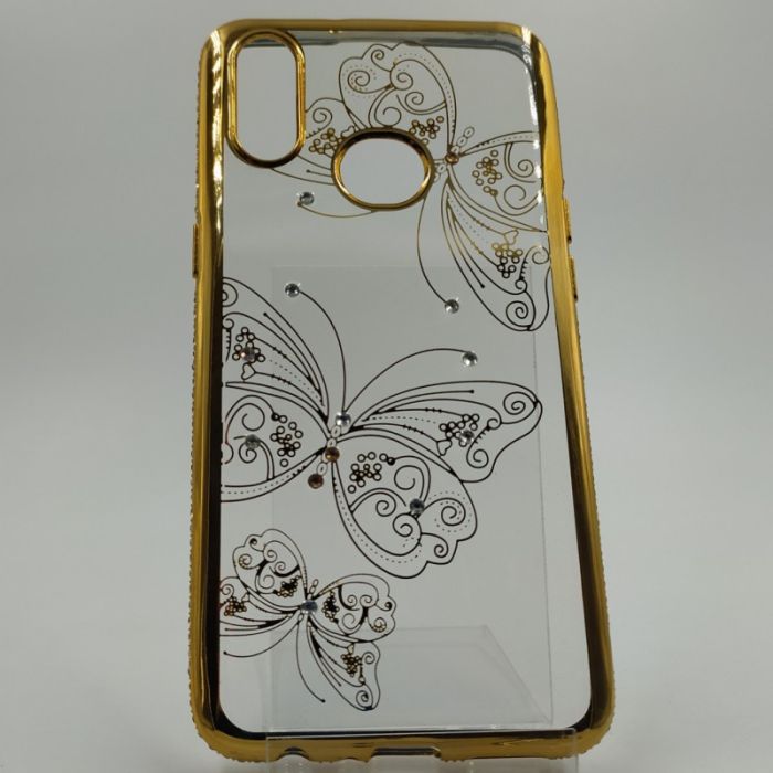Силиконовый чехол Kings Bar со стразами Samsung A10S Butterfly