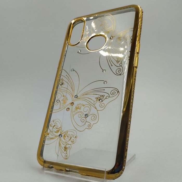 Силиконовый чехол Kings Bar со стразами Samsung A10S Butterfly