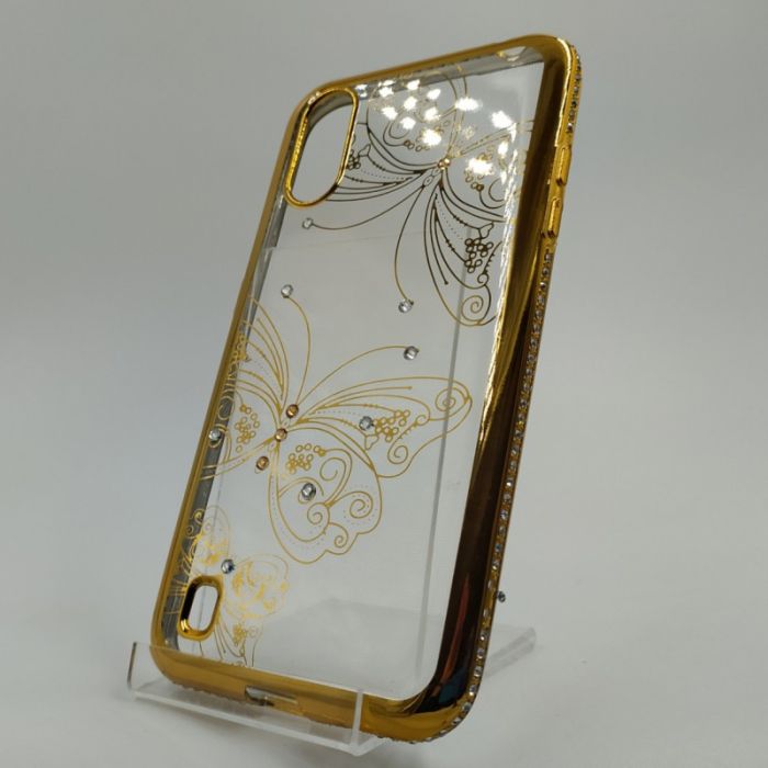Силиконовый чехол Kings Bar со стразами Samsung A01 Butterfly