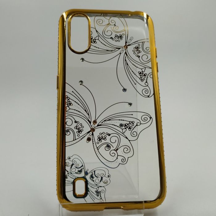 Силиконовый чехол Kings Bar со стразами Samsung A01 Butterfly