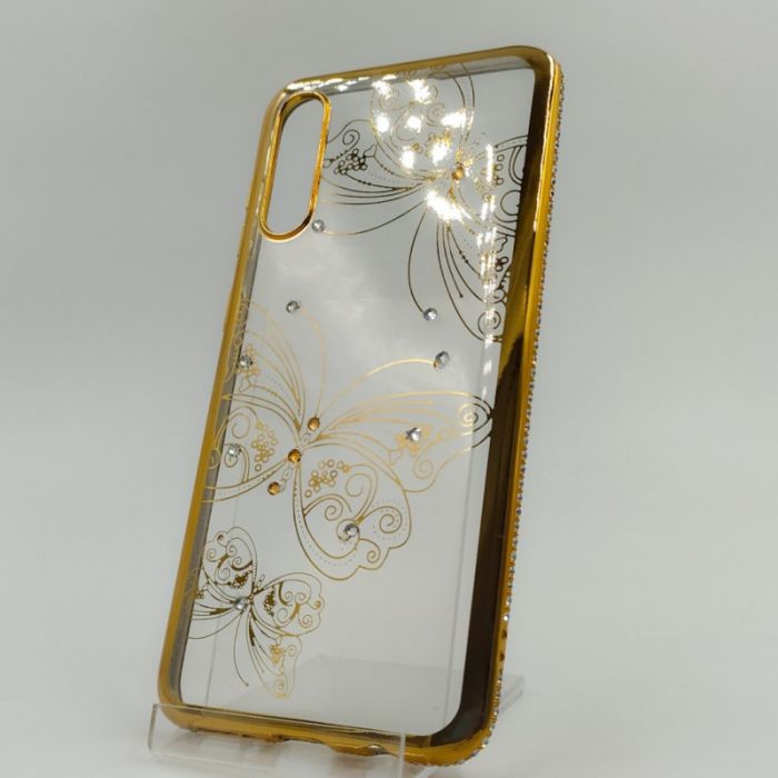 Силиконовый чехол Kings Bar со стразами Samsung A50/A30s Butterfly