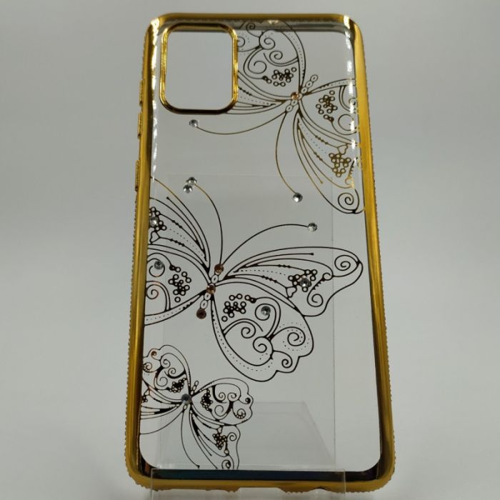 Силиконовый чехол Kings Bar со стразами Samsung A71 Butterfly