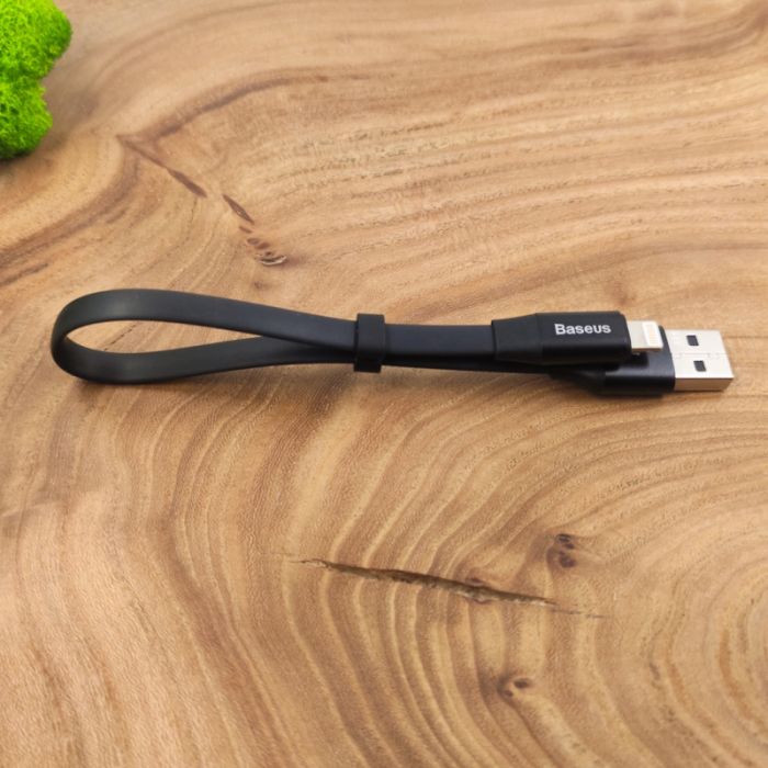 Короткий USB кабель Apple iPhone Lightning 0.23m Baseus Nimble calmbj-b01