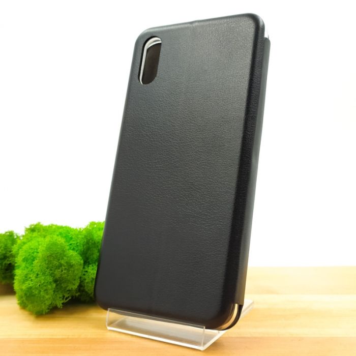 Кожаный противоударный чехол-книжка Hoco Xiaomi Redmi9a BLACK