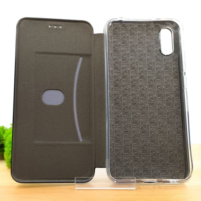 Кожаный противоударный чехол-книжка Hoco Xiaomi Redmi9a BLACK