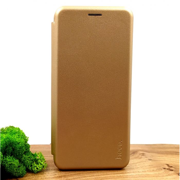 Кожаный противоударный чехол-книжка Nillkin для SAMSUNG A02s Gold