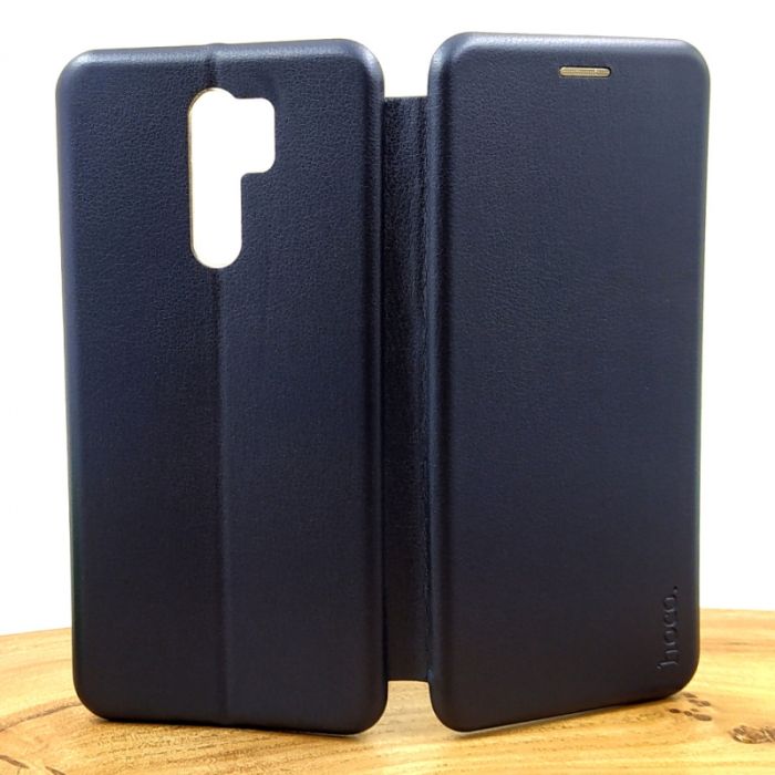 Кожаный противоударный чехол-книжка Nillkin для Xiaomi Redmi9 Navy Storm