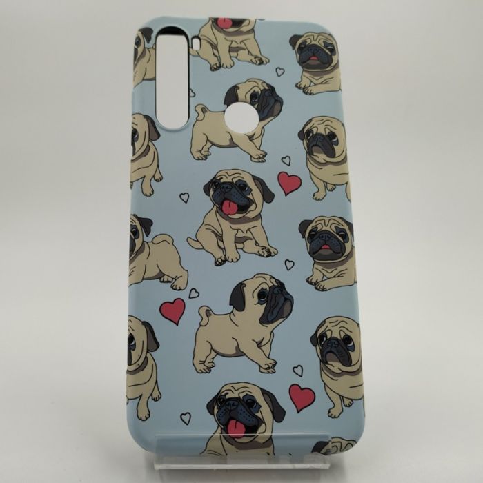 Люминесцентный светящийся чехол-накладка LUXO MOPS  Xiaomi Redmi Note8 L11 (blue)