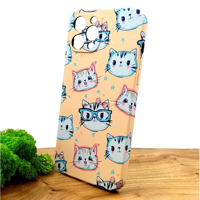 Люминесцентный чехол накладка LUXO Happy Cat Iphone 12 Pro Max
