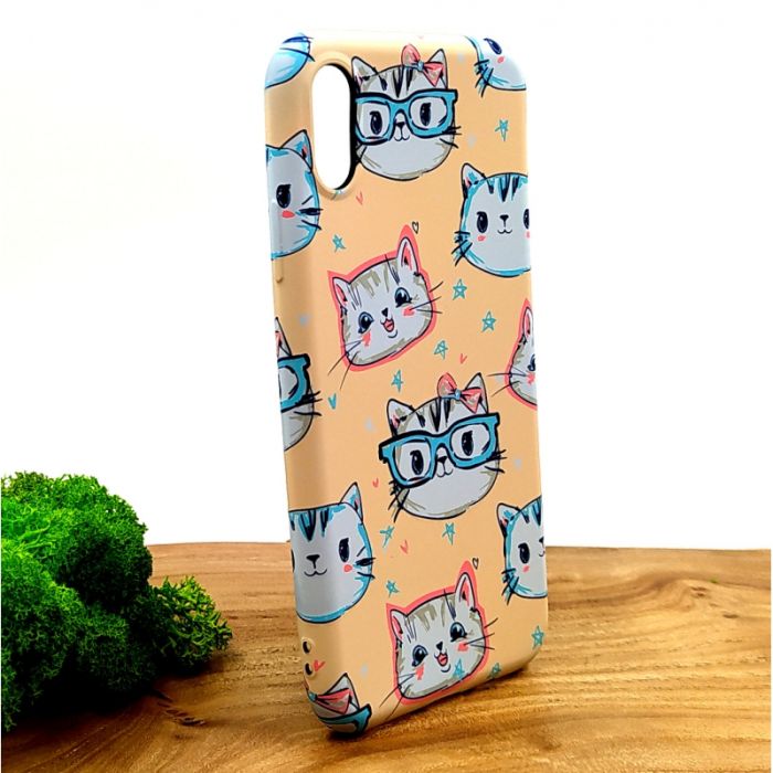 Люминесцентный чехол накладка LUXO Happy Cat Iphone XS