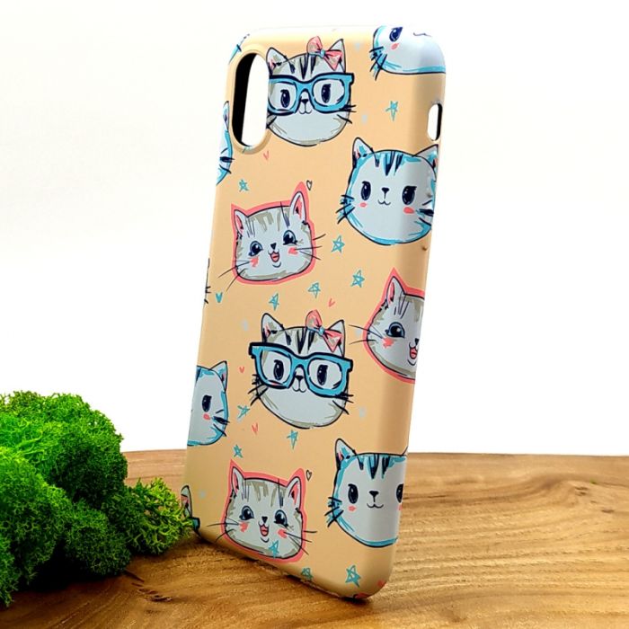 Люминесцентный чехол накладка LUXO Happy Cat Iphone XS