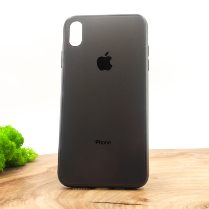 Матовый чехол накладка Носо Glass Case Matte для Apple iPhone XS Gray