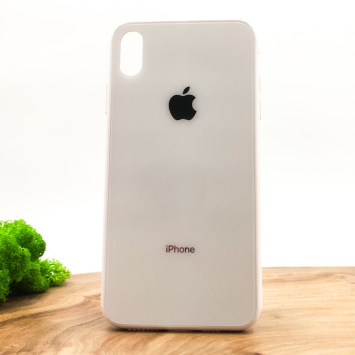 Матовый чехол накладка Носо Glass Case Matte для Apple iPhone XS Max White