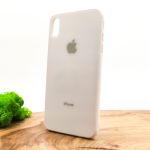 Матовый чехол накладка Носо Glass Case Matte для Apple iPhone XS White