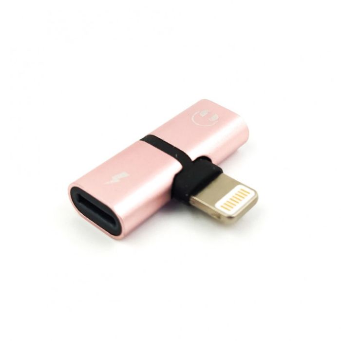 Металлический двойник (наушники + зарядка) для Apple iPhone Lightning