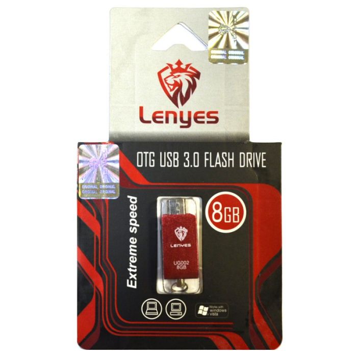 Двусторонняя флешка USB + Micro USB  Lenyes 8GB