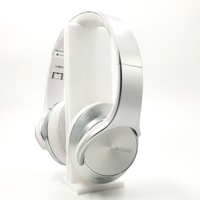 Накладные полноразмерные Bluetooth наушники с функцией колонки SODO MH5 White