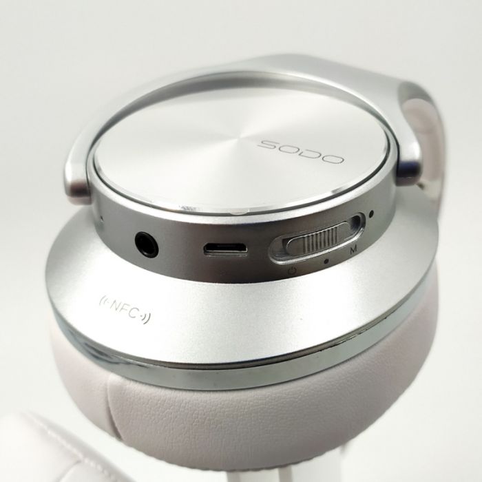 Накладные полноразмерные Bluetooth наушники с функцией колонки SODO MH5 White