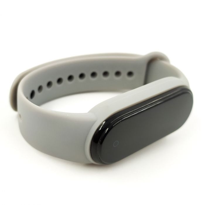 Силиконовый ремешок-браслет TCCG для Mi Band 5 Gray