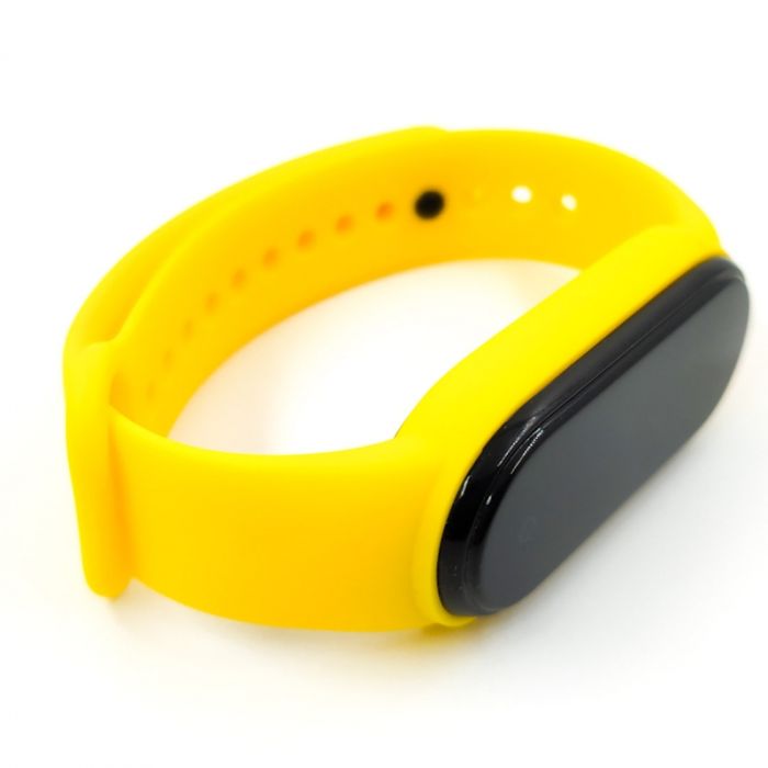 Силиконовый ремешок-браслет TCCG для Mi Band 5 Yellow