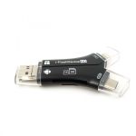 Универсальный  картридер 4in1 (Lightning/Type-C/Micro USB/usb)