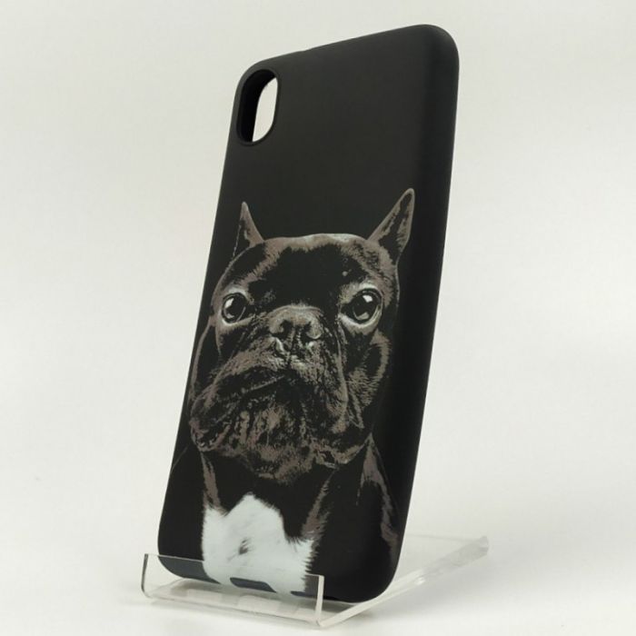 Люминесцентный силиконовый светящийся чехол-накладка LUXO Dog  Xiaomi Redmi7a Black