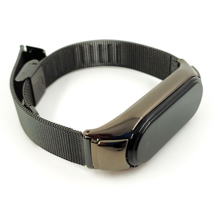 Металлический ремешок-браслет TCCG для Mi Band 5 Black
